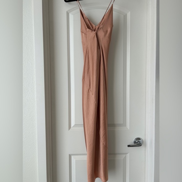 Aritzia Wilfred Spaghetti Strap Slip Dress with Slit and Cross Back - Picture 3 of 5